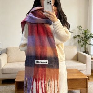 Acne Multicolor Plaid Scarf